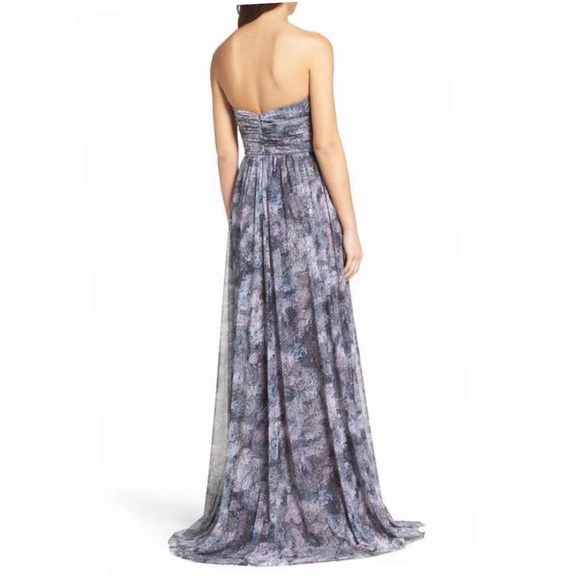 Amsale Talisa Strapless Chiffon Gown party dress - Picture 8 of 8